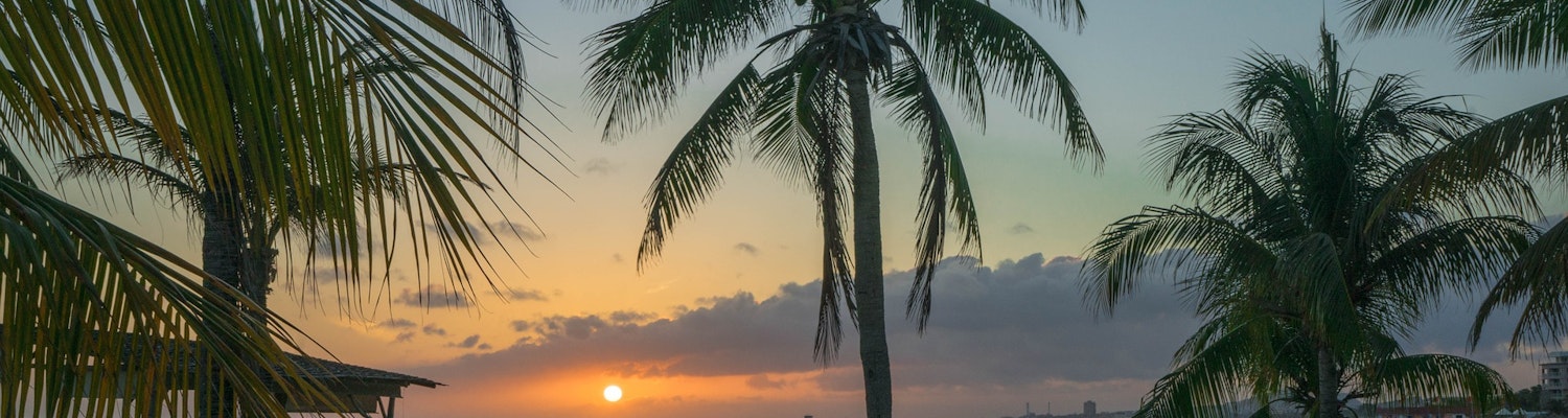Sunset at Caribbean Island