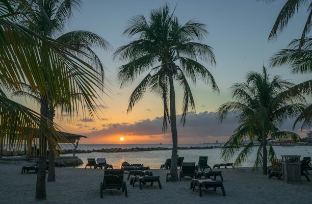 Sunset at Caribbean Island