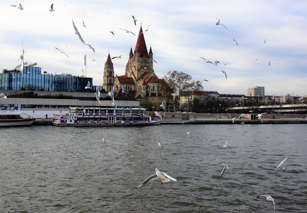 Danube river in Vienna