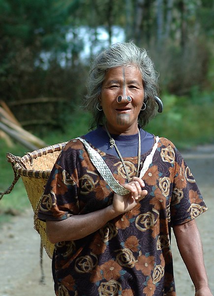A Apatani woman of Arunachal Pradesh