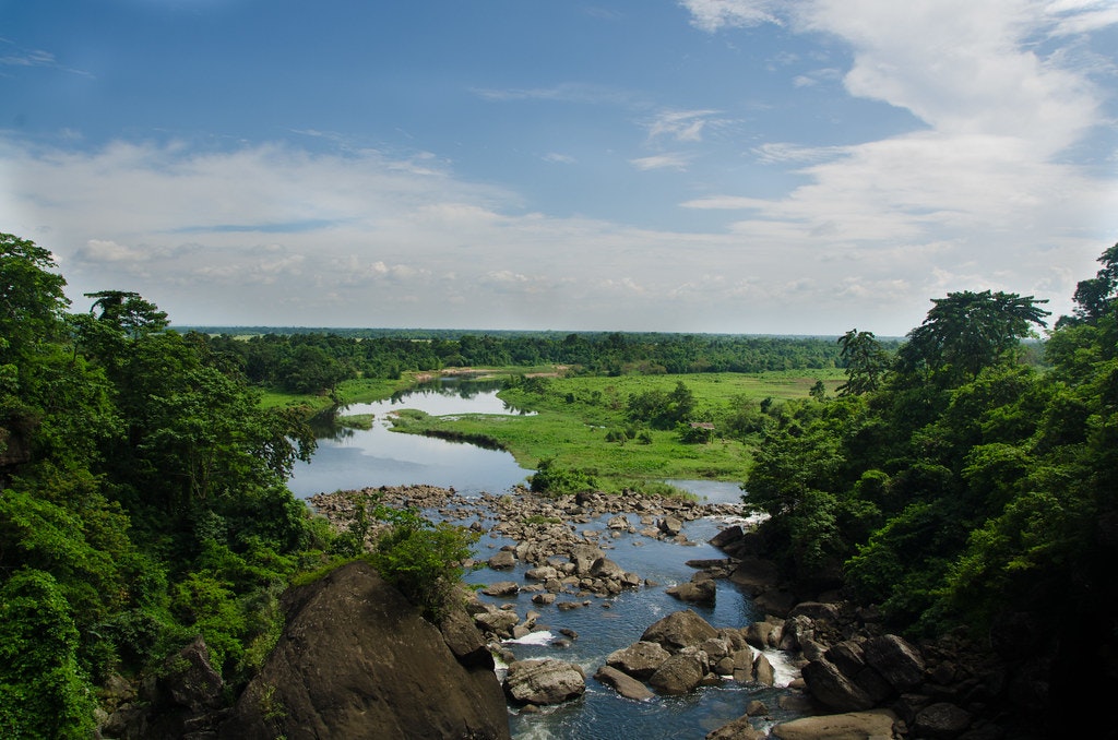 View of Bangladesh from Meghalaya.