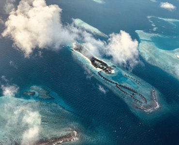 Aerial view of Agatti Island