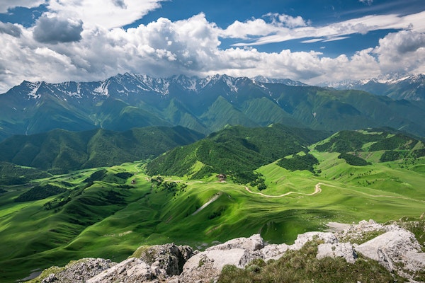 Scenic Caucasus mountain