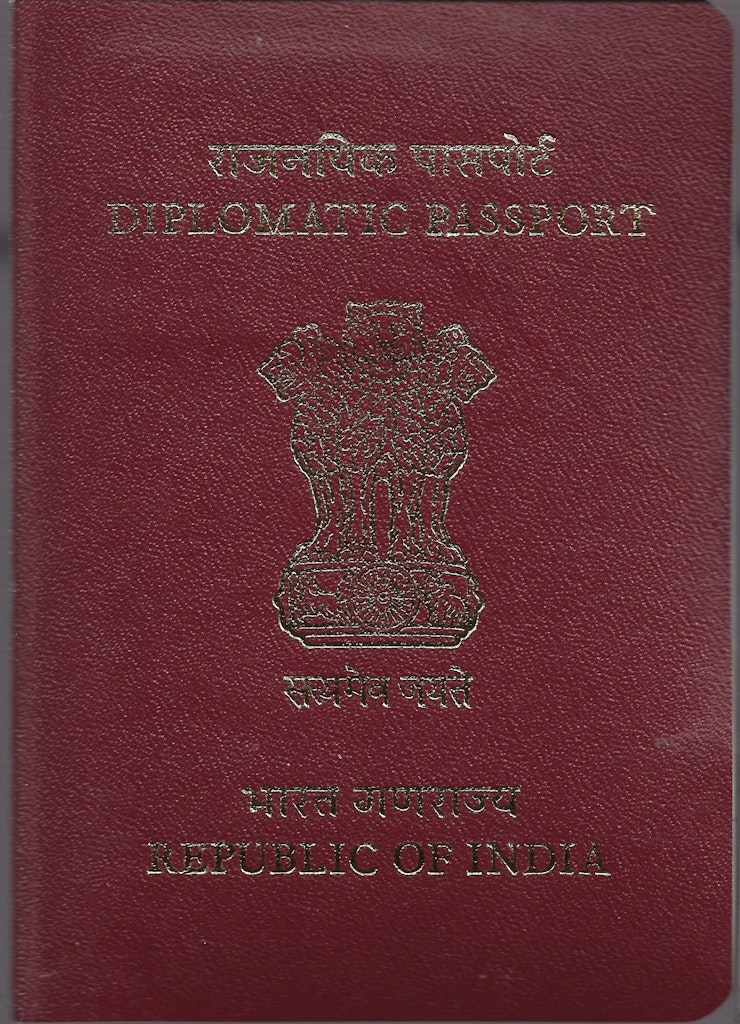A picture of Diplomatic Indian passport