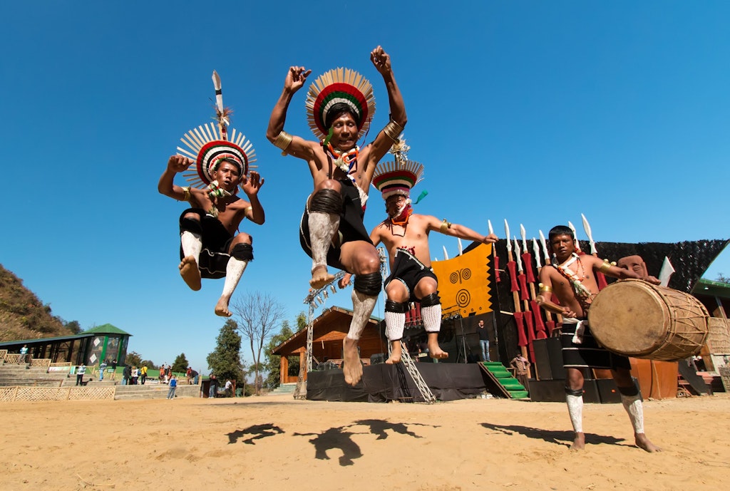 People performing at the Hornbill festival in northeast India