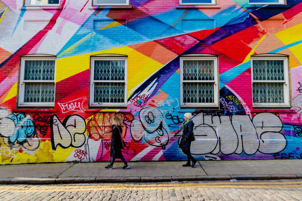 Graffiti Art In Urban Tunnel London England Street Art Tagging