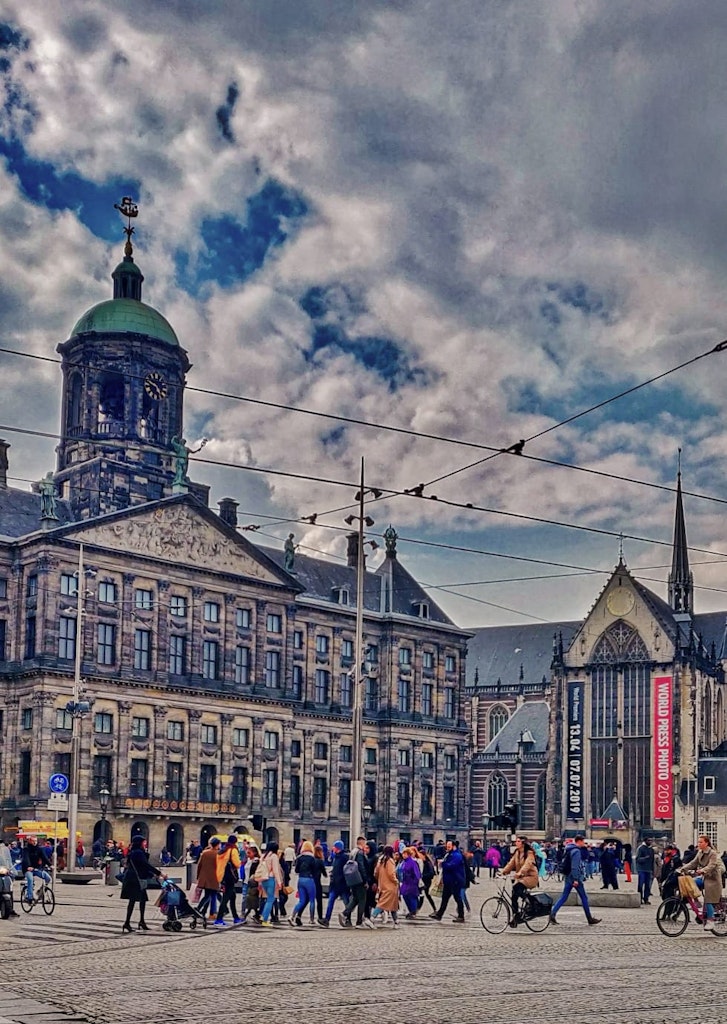 A picture of Grand palace that was taken at Amsterdam, on a happy vacation