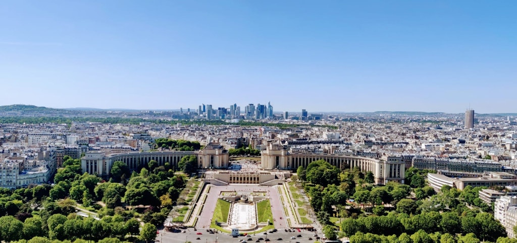 A beautiful view from the top of the Eiffel Tower
