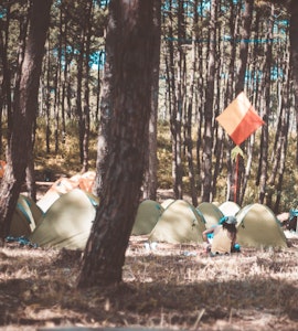 A picture of beautiful little tents in Meghalaya