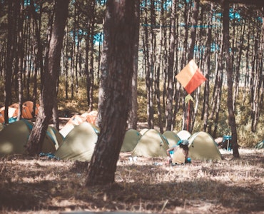 A picture of beautiful little tents in Meghalaya
