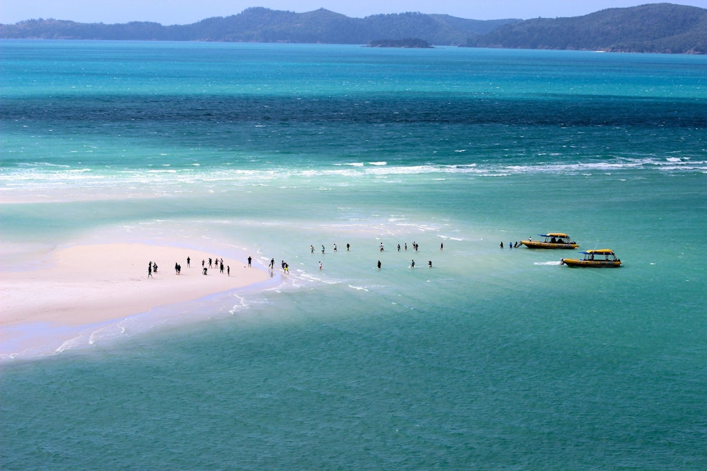 A view of the Whitehaven Beach in Australia