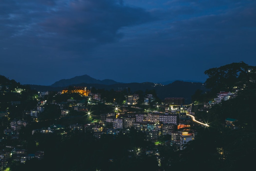 shimla city at the night time