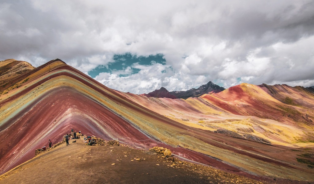 An amazing view of Rainbow Mountain