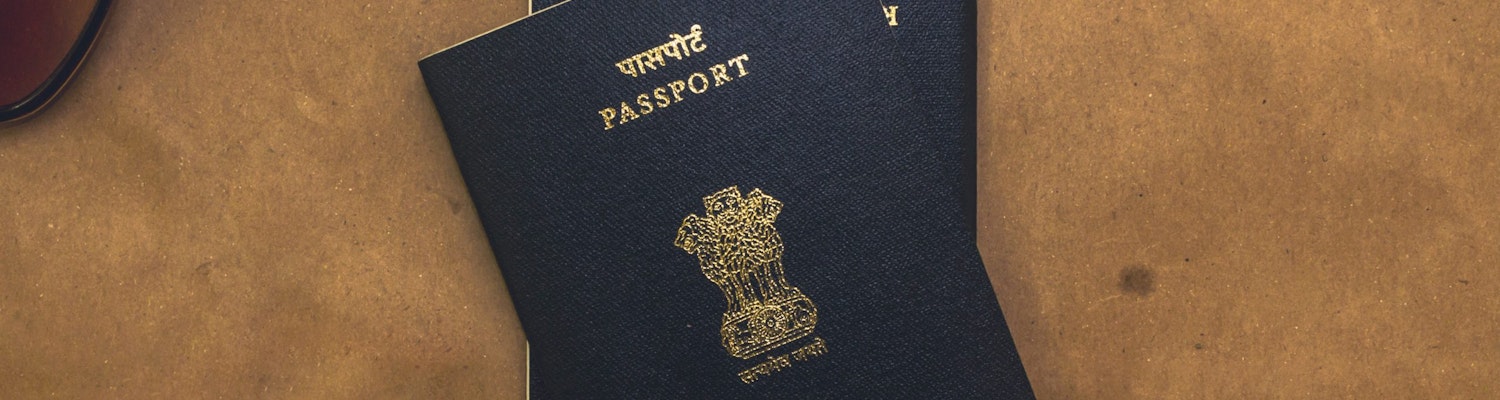 A picture of two Indian passports