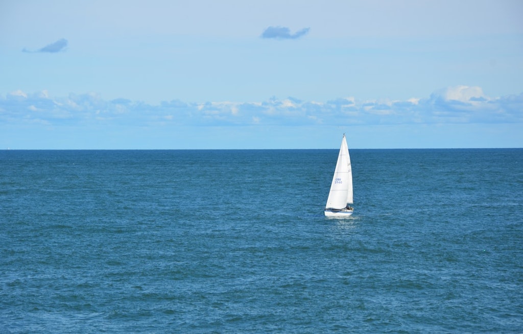 a yacht sailing in the sea