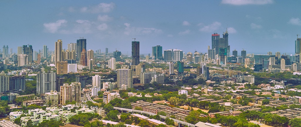 The beautiful skyline of Mumbai