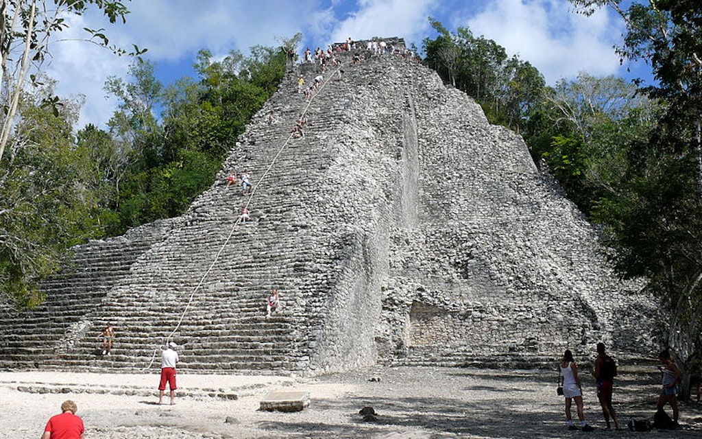 Nohoch Mul pyramid in Mexico
