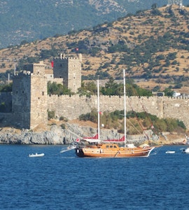 Bodrum castle view from Aegian Sea