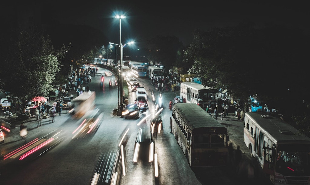 The busy roads of Pune, Maharashtra