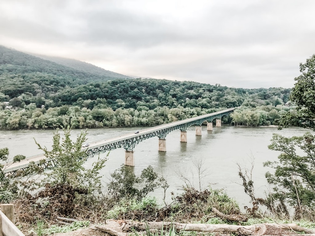 Harpers ferry drone view