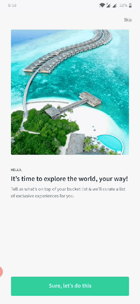 Plan a holiday using PYT app