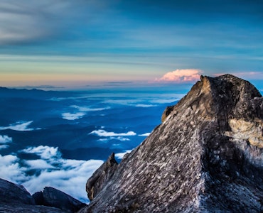 The summit of Mount Kinabalu in Borneo.