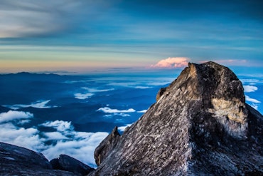 The summit of Mount Kinabalu in Borneo.