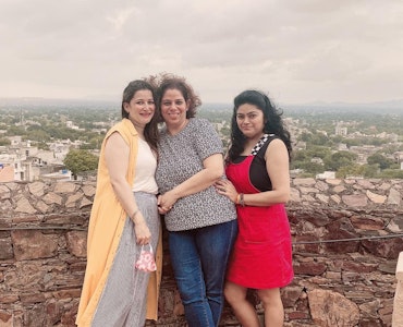 family picture during out staycation to Neemrana
