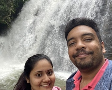 waterfalls at our coorg staycation