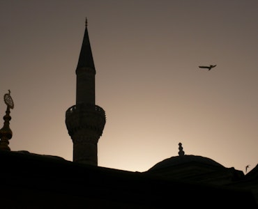 A rooftop click of a mosque