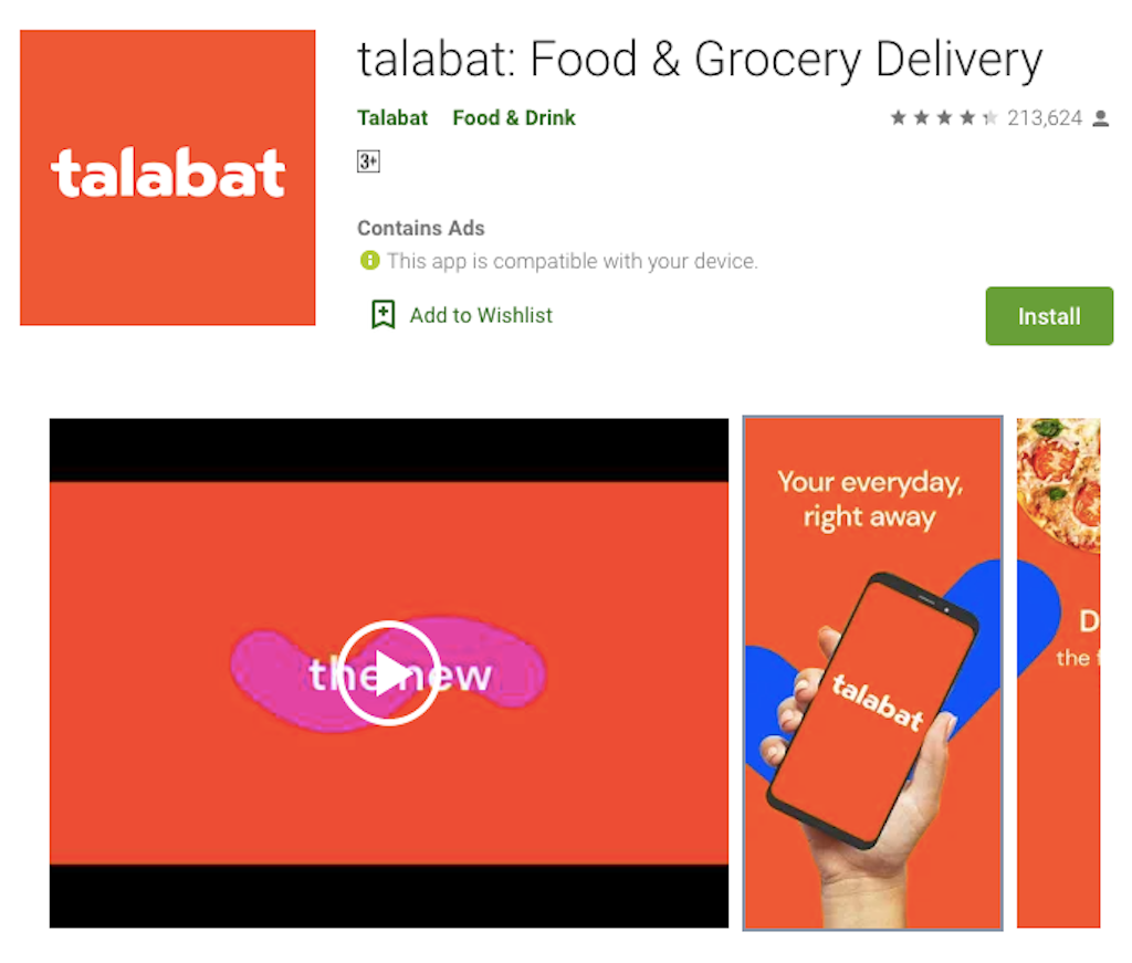 Talabat Mobile App