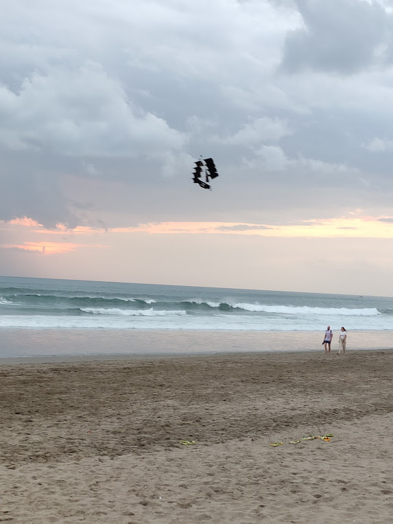 Kitesurfing at Kuta Beach