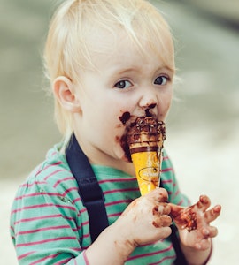 Kid eating icecream