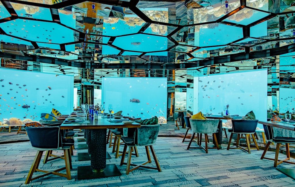 Underwater restaurant Maldives