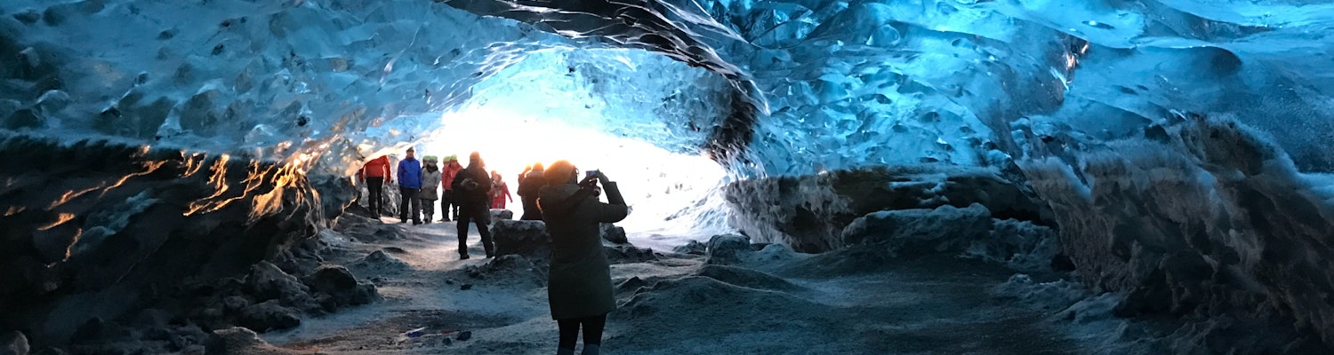 Top attractions in ice cave in Iceland