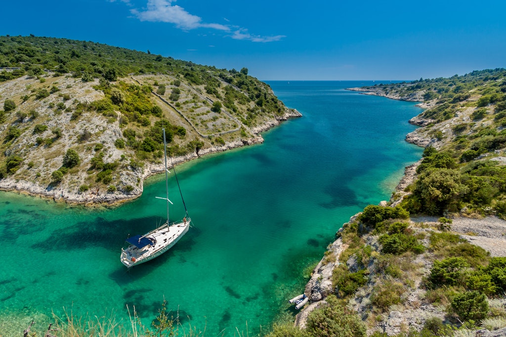 Travel by boat in Trogir, Croatia