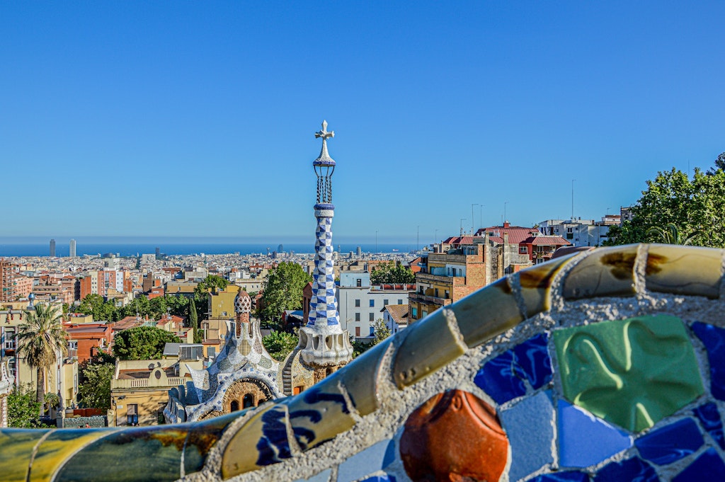 view of Barcelona spain from Park Guell