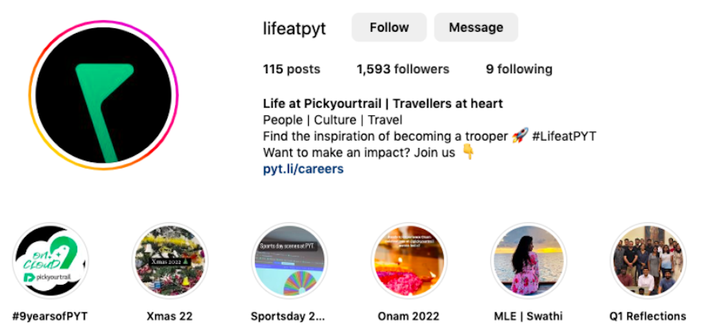 Instagram Account Life at Pyt