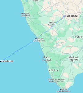 How to reach Lakshadweep from Bangalore