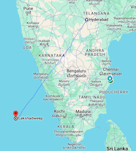How to reach Lakshadweep from Hyderabad
