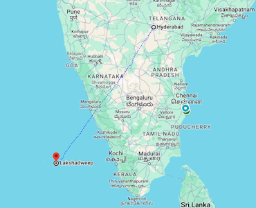 How to reach Lakshadweep from Hyderabad