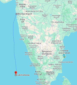 How to reach Lakshadweep from Mumbai?