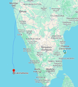How to reach Lakshadweep from Pune